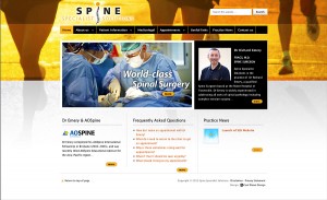 Spine Specialist Solutions website