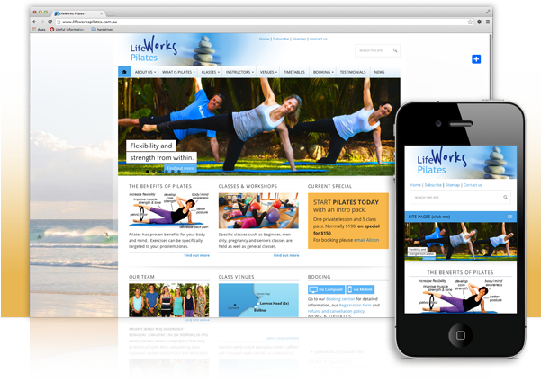 Lifeworks Pilates website